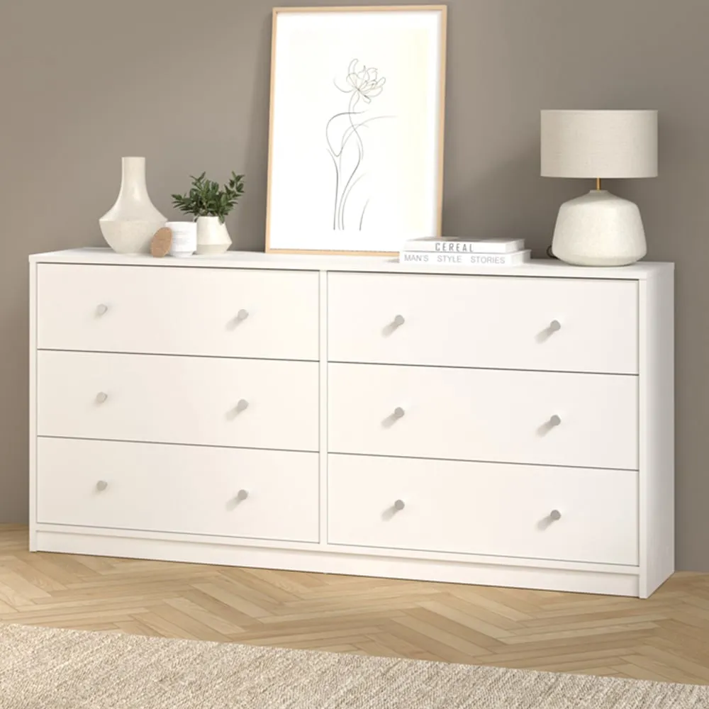 May 6 Drawer Chest of Drawers - White