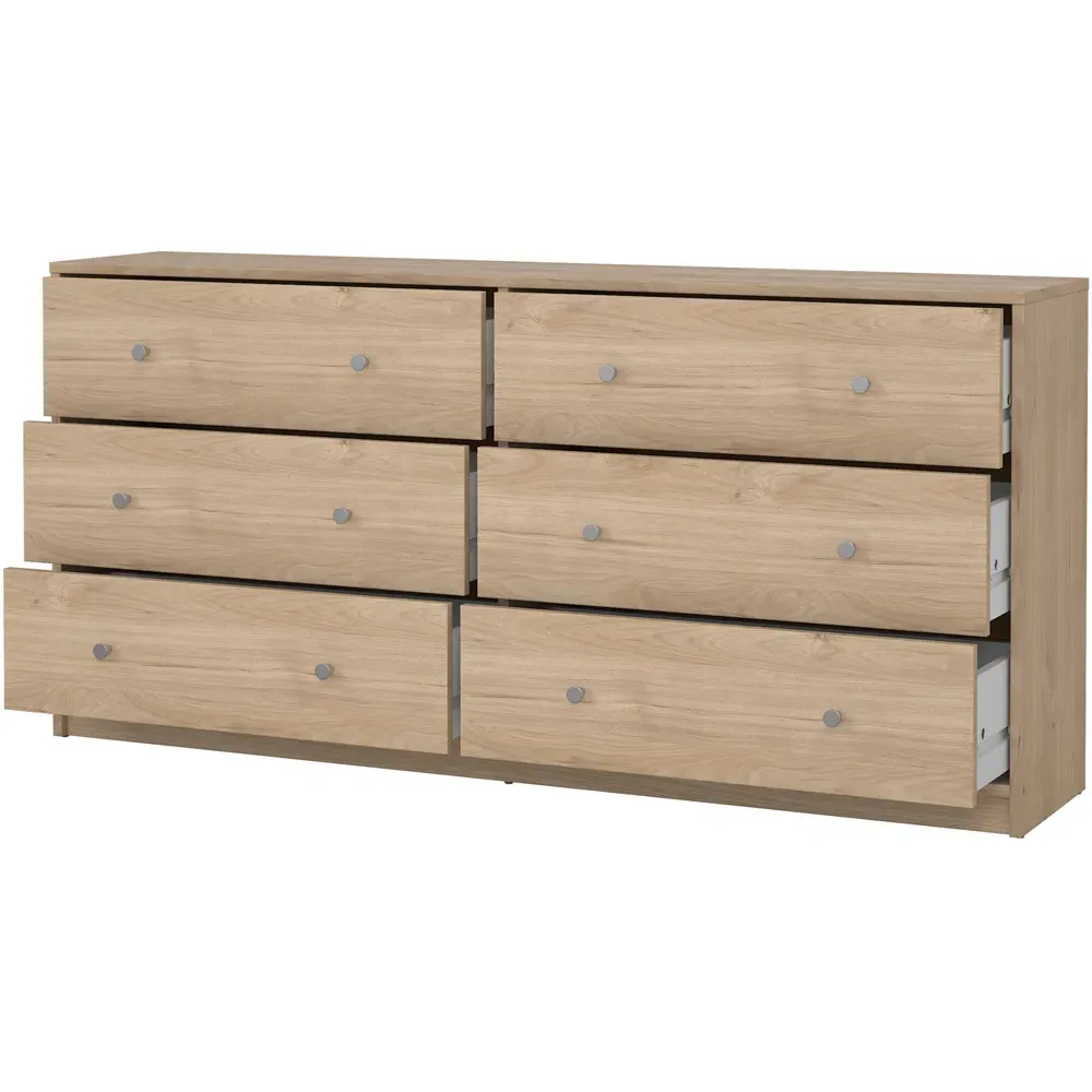 May 6 Drawer Jackson Chest of Drawers - Brown, Hickory Oak