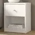May Single Drawer Bedside Table - White