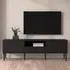 Media 2 Door TV Unit with Storage - Black