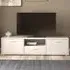 Media 2 Door TV Unit with Storage - White