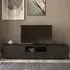 Media Wide 2 Door TV Unit with Storage - Black
