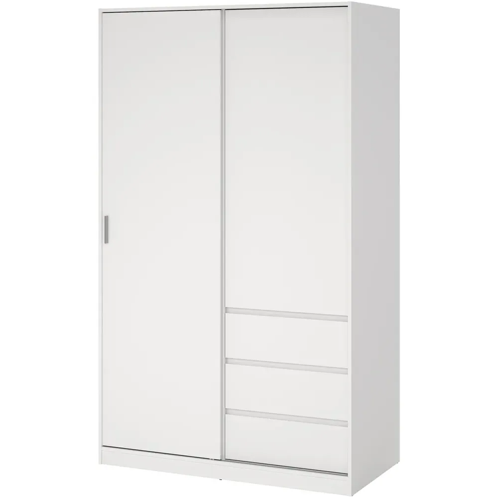 Naia 2 Door 3 Drawer Wardrobe - White