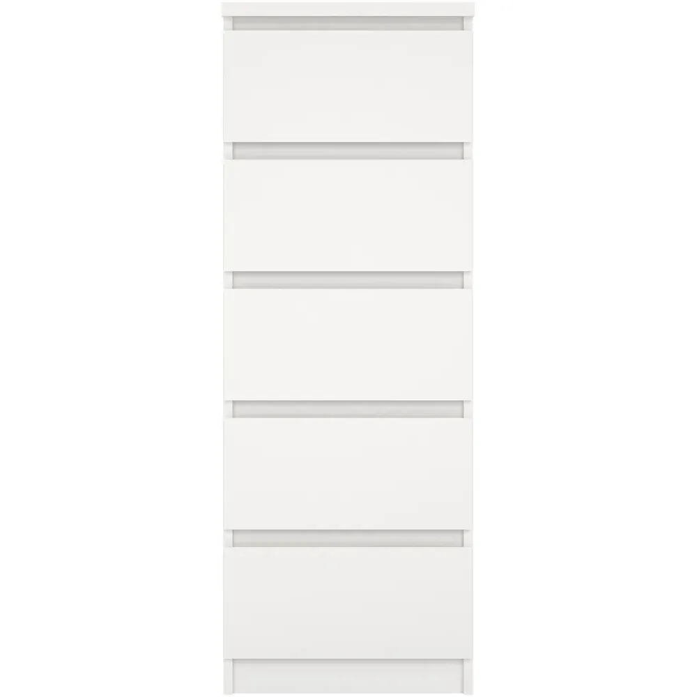 Naia 5 Drawer Chest of Drawers - White