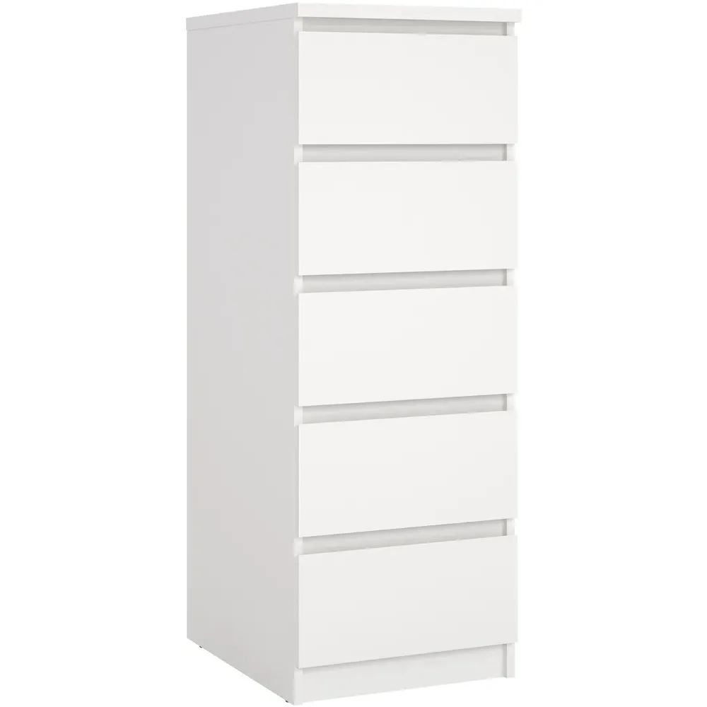 Naia 5 Drawer Chest of Drawers - White