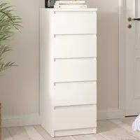 Naia 5 Drawer Chest of Drawers - White