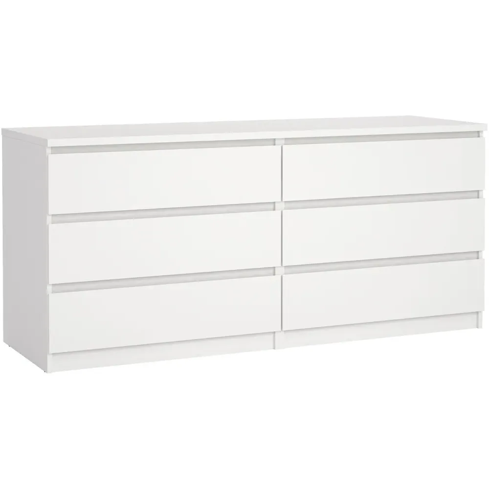 Naia 6 Drawer Chest of Drawers - White