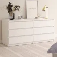 Naia 6 Drawer Chest of Drawers - White