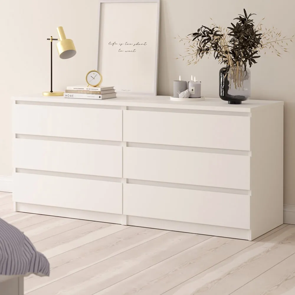 Naia 6 Drawer Chest of Drawers - White