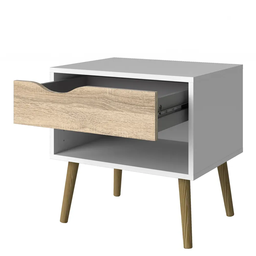 Oslo 3 Piece Bedroom Set with Wardrobe - White, Oak