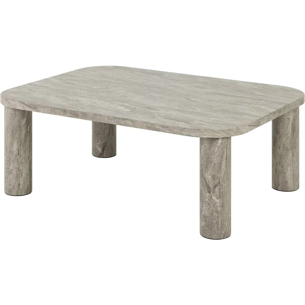 Solano Rectangular Coffee Table - Grey, Marble