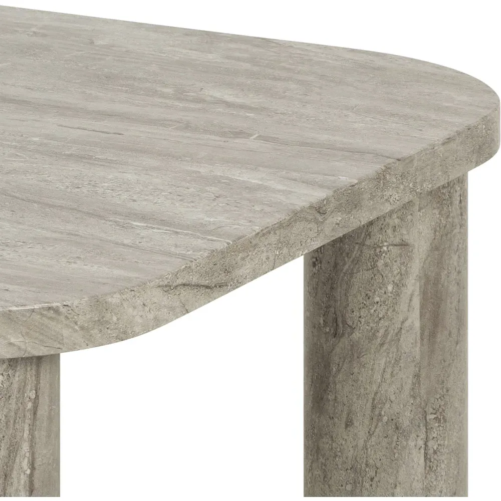 Solano Square Coffee Table - Grey, Marble