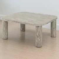Solano Square Coffee Table - Grey, Marble
