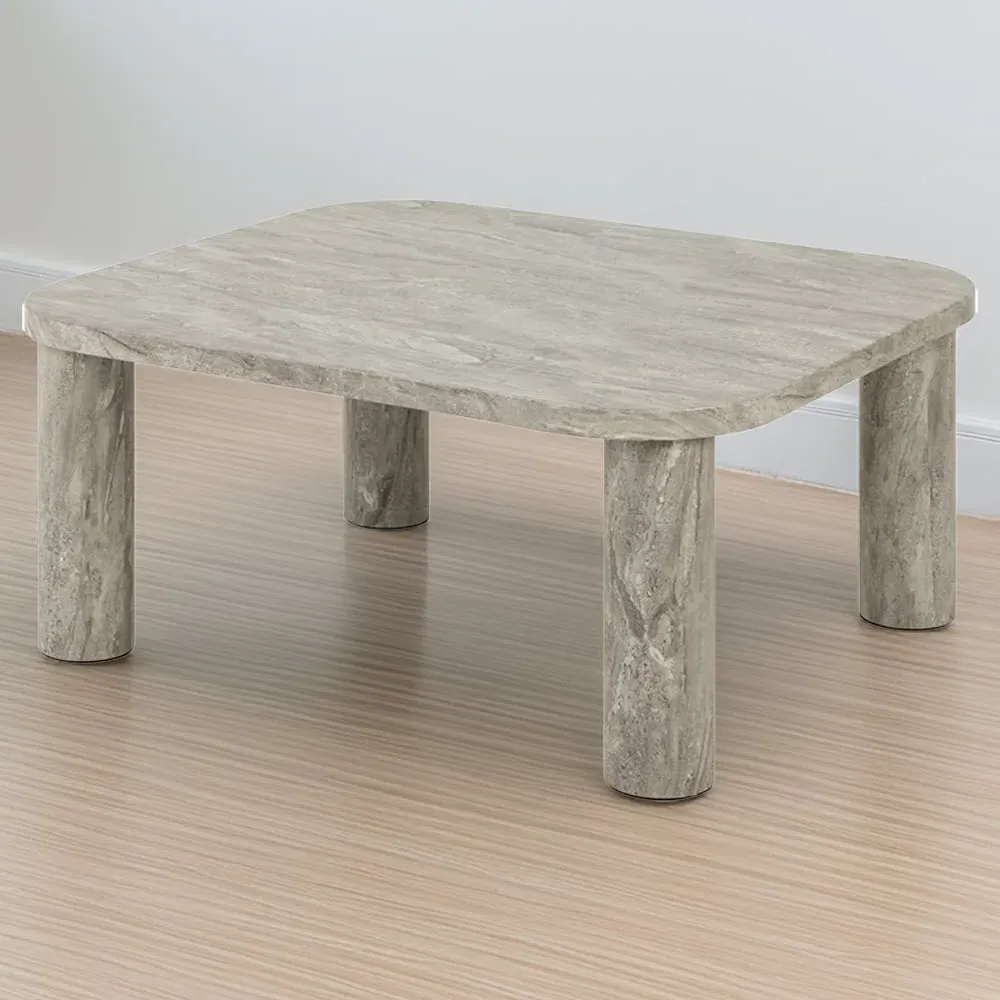 Solano Square Coffee Table - Grey, Marble image