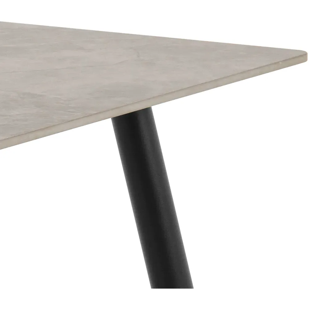 Wicklow 4-Seater Rectangular Dining Table - Grey, Ceramic