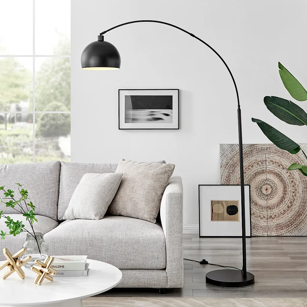 Adelaide Arc Floor Lamp - Black, Metal
