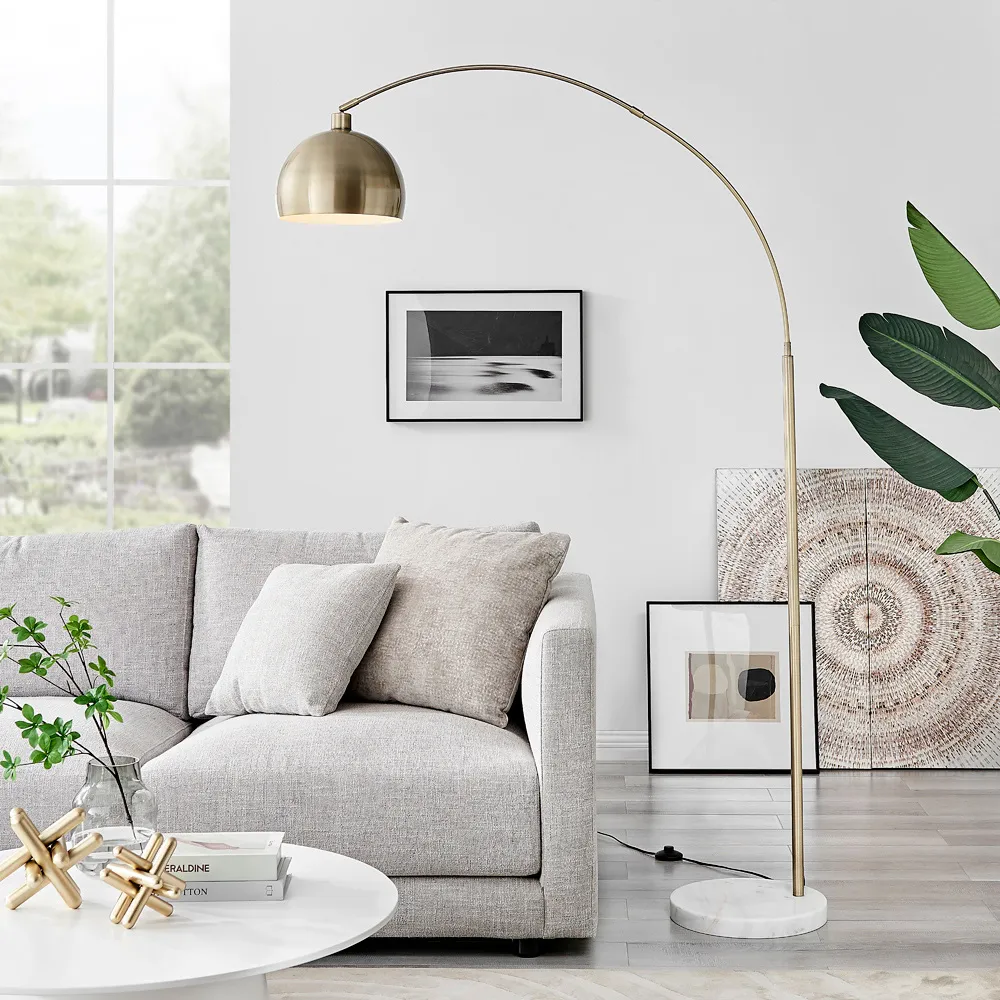 Adelaide Arc Floor Lamp - Gold, Metal