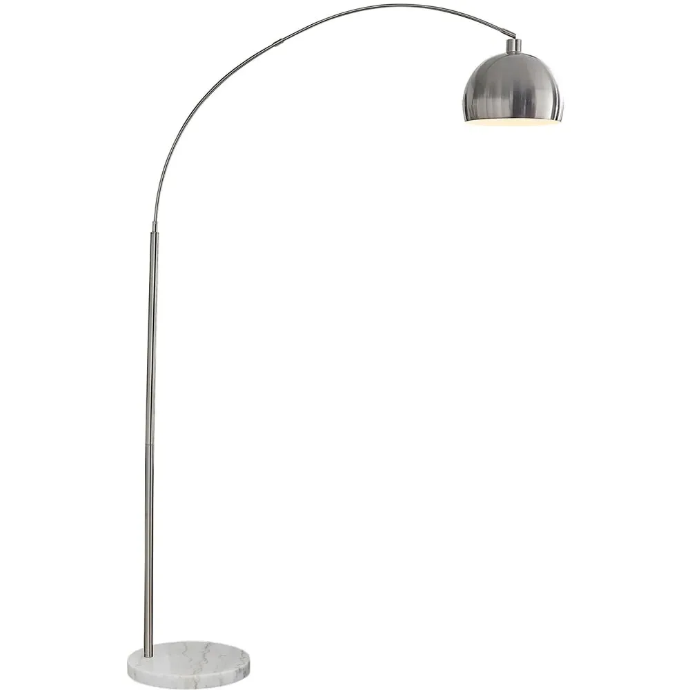 Adelaide Arc Floor Lamp - Silver, Metal