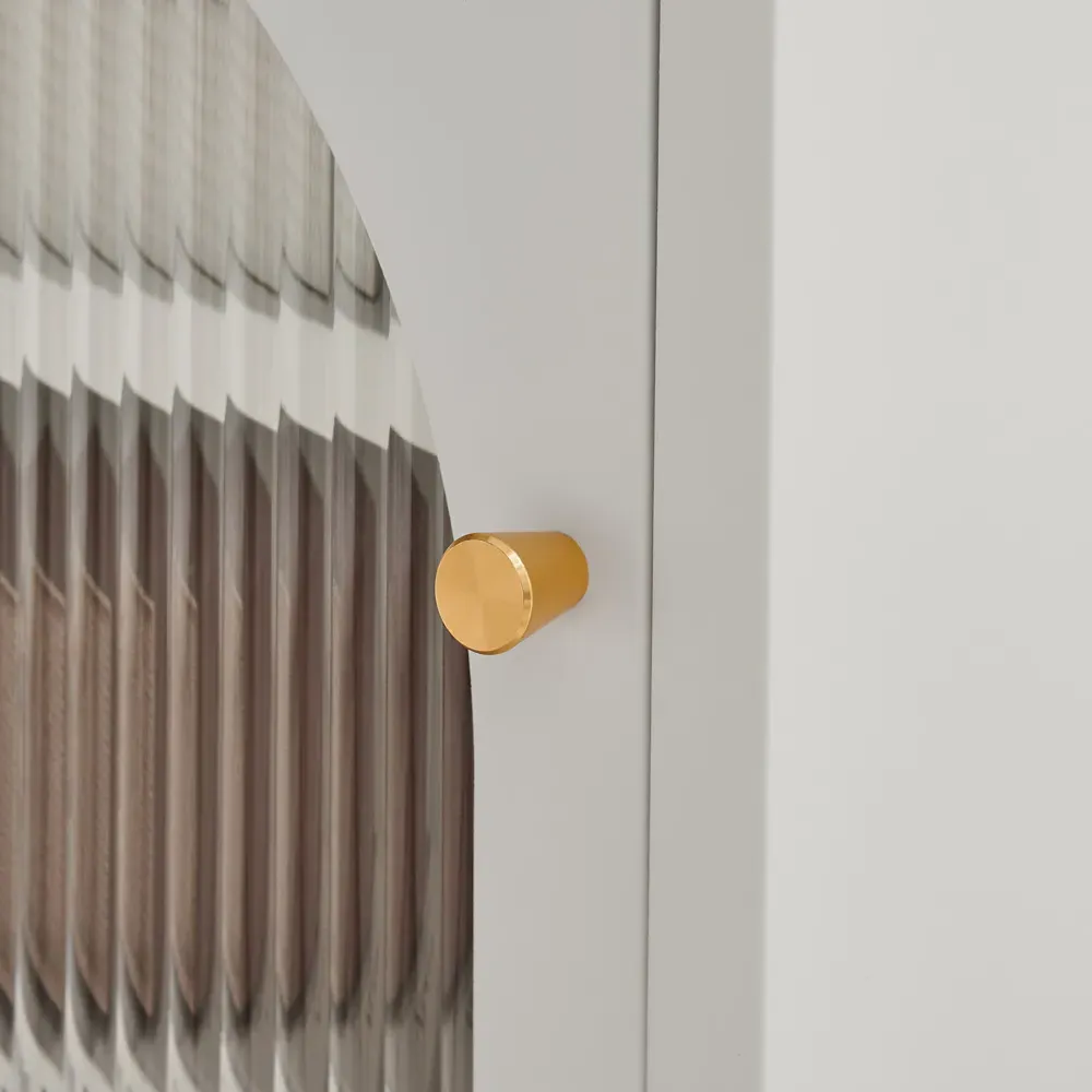 Alba Single Door Bedside Table with Storage - White, Metal