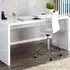 Alfredo High Gloss Computer Office Desk - White
