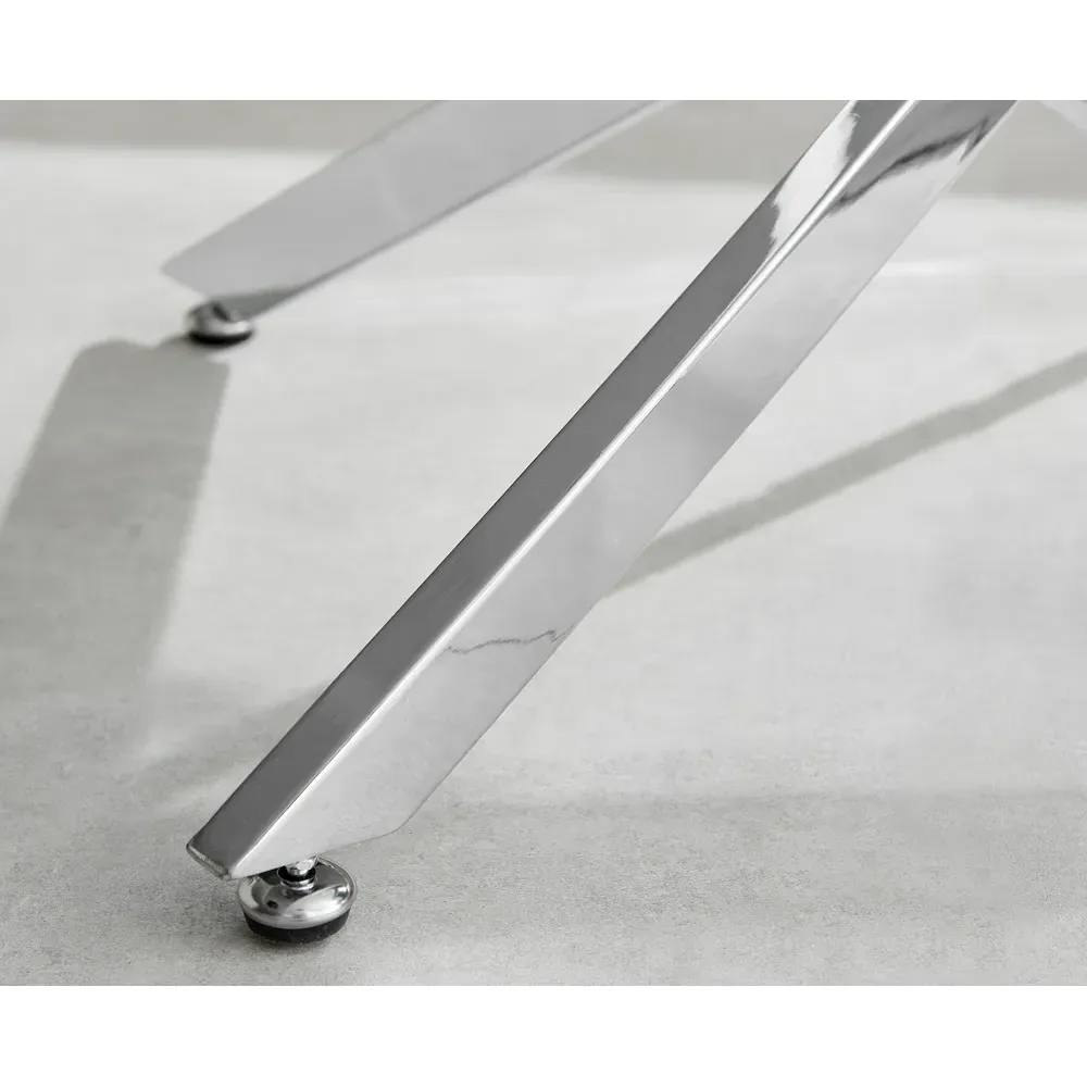 Alfredo Round Coffee Table - Silver, Glass