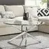 Alfredo Round Coffee Table - Silver, Glass