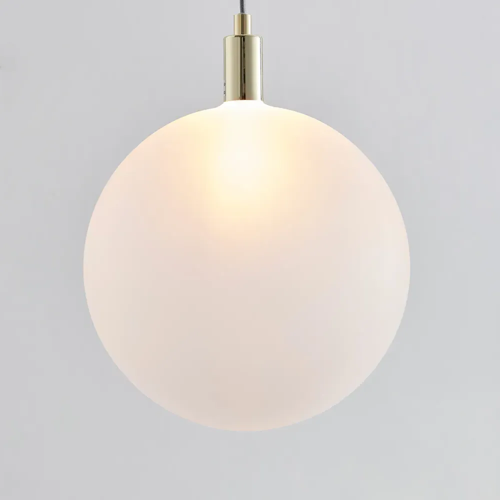 Alicia Globe Pendant Light - White, Glass