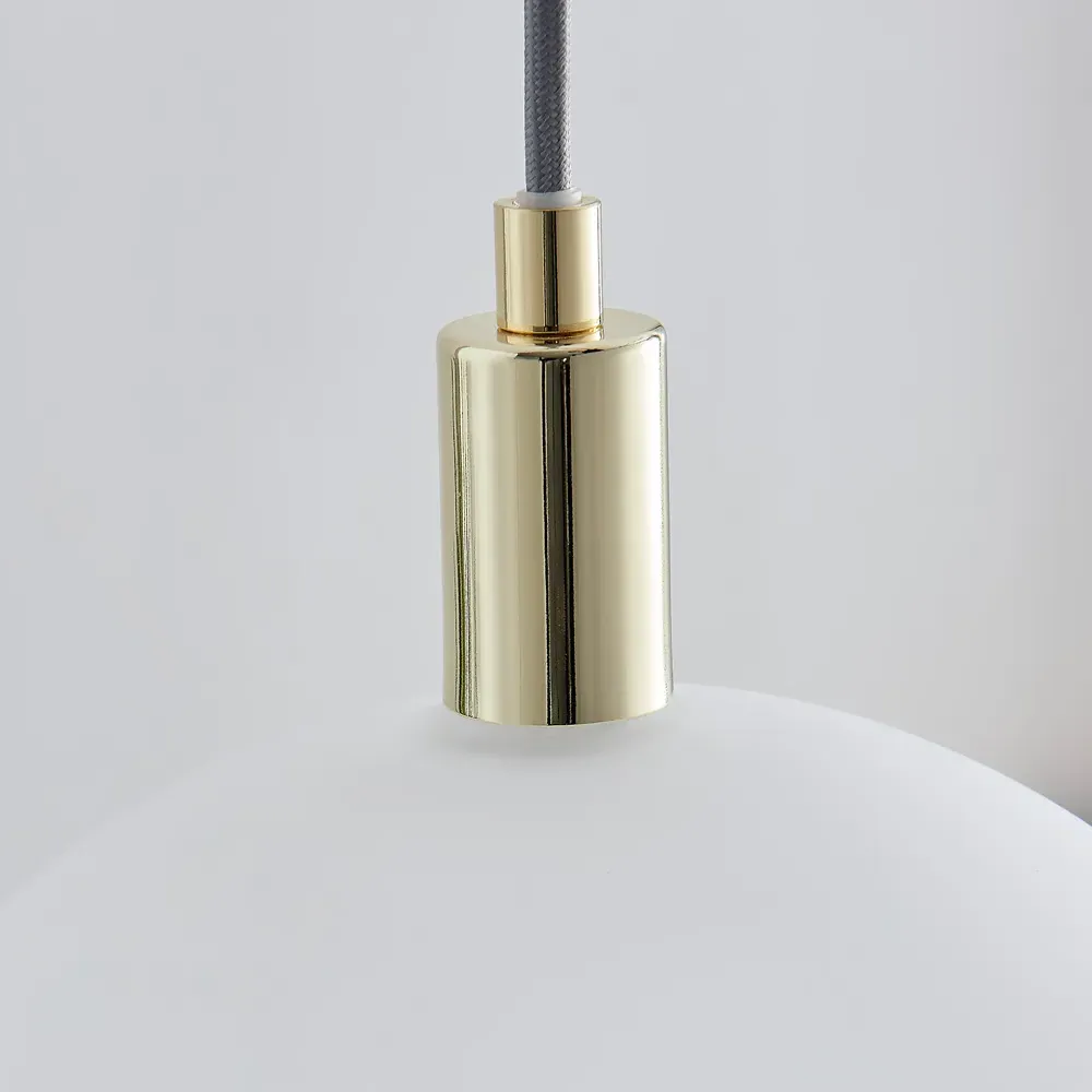 Alicia Globe Pendant Light - White, Glass
