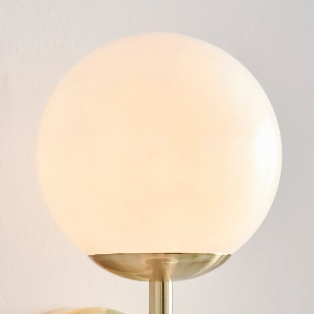 Alicia Globe Wall Light - Gold, Glass