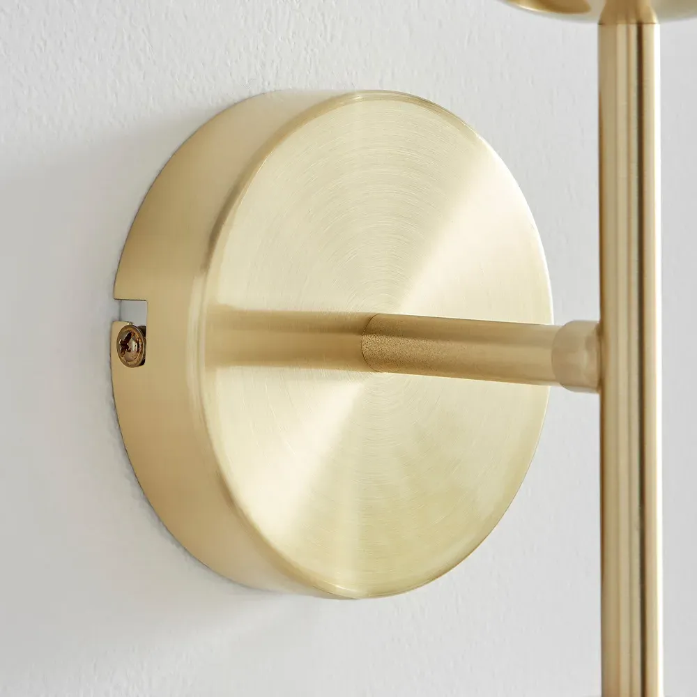 Alicia Globe Wall Light - Gold, Glass