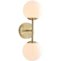 Alicia Globe Wall Light - Gold, Glass