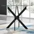 Arona 4-Seater Round Dining Table - Black, Glass