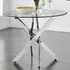 Arona 4-Seater Round Dining Table - Clear, Glass