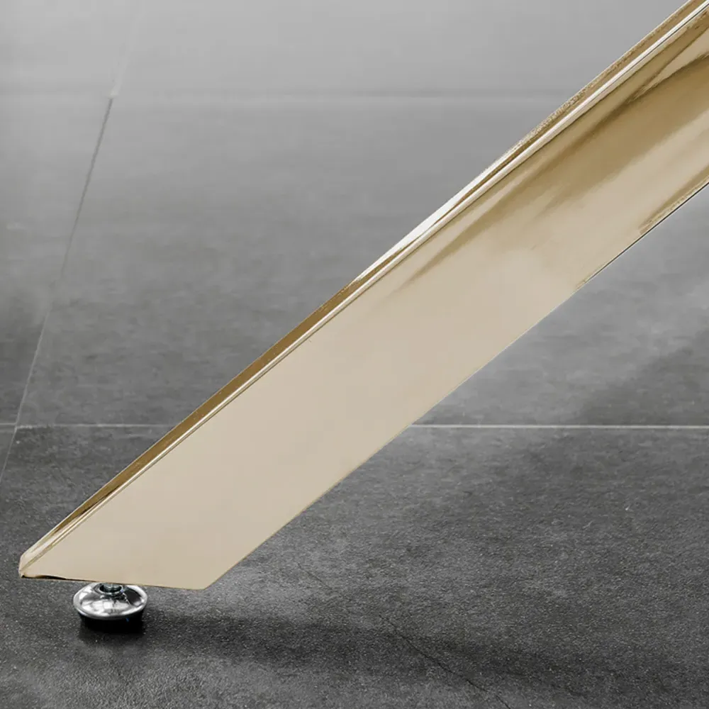 Arona 4-Seater Round Dining Table - Gold, Glass