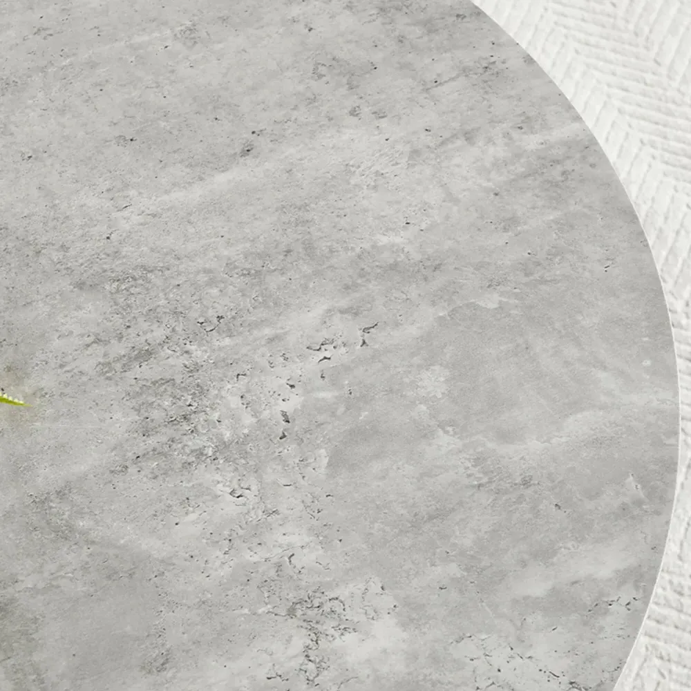 Arona 4-Seater Round Dining Table - Grey, Concrete