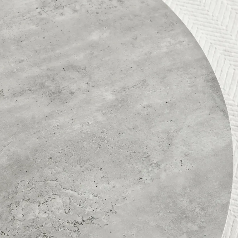 Arona 6-Seater Round Dining Table - Grey, Concrete