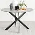 Arona 6-Seater Round Dining Table - Grey, Concrete