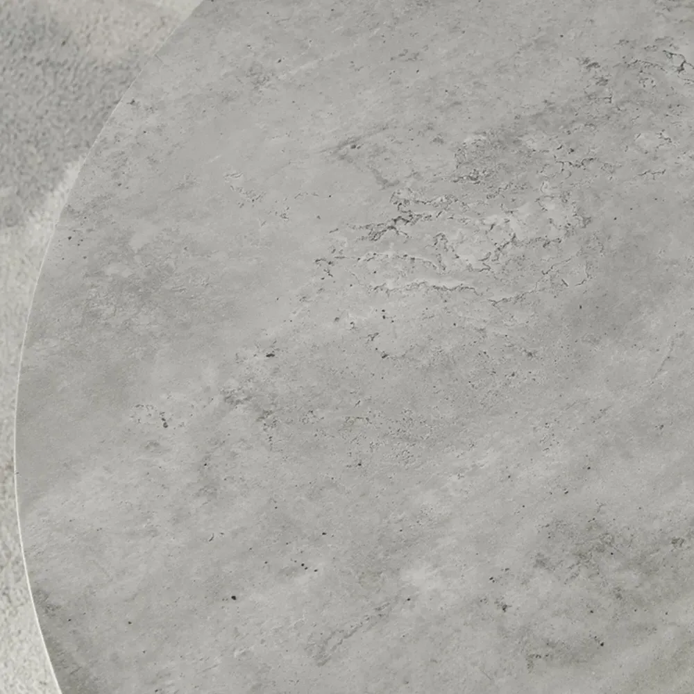 Arona 6-Seater Round Dining Table - Grey, Concrete