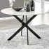Arona 6-Seater Round Dining Table - White, High Gloss