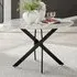 Arona 6-Seater Round Dining Table - White, Marble