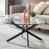 Arona Round Coffee Table - Black Glass