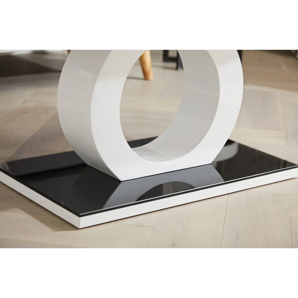 Arona Round Coffee Table - Black, Glass