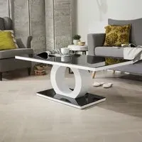 Arona Round Coffee Table - Black, Glass