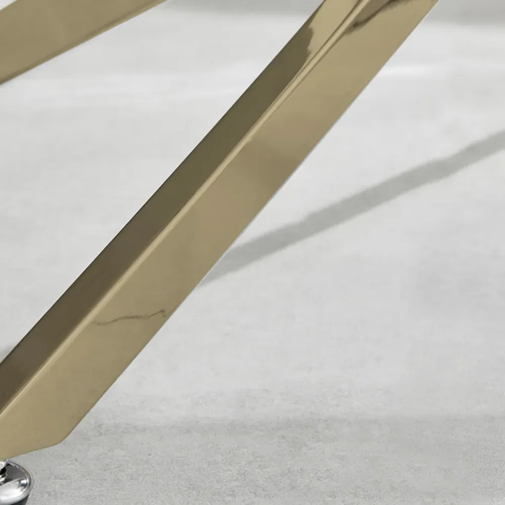 Arona Round Coffee Table - Gold, Glass