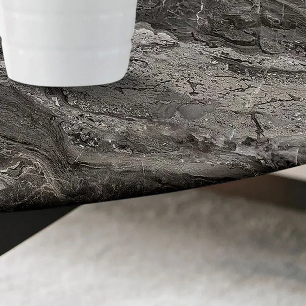 Arona Round Coffee Table - Grey, Glass