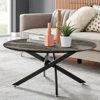 Arona Round Coffee Table - Grey, Glass