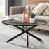 Arona Round Coffee Table - Grey, Glass