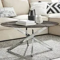Arona Round Coffee Table - Grey, Glass