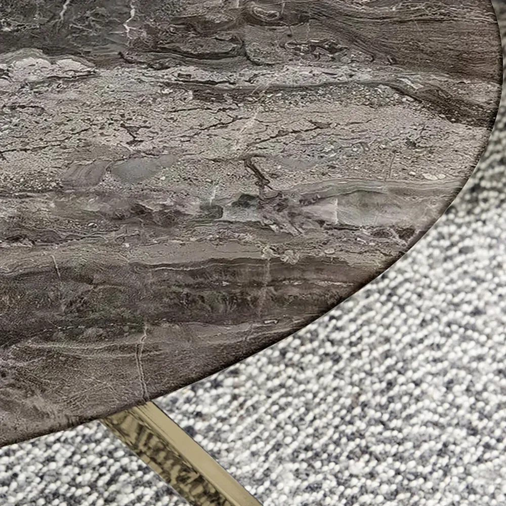 Arona Round Coffee Table - Grey, Glass