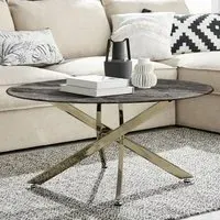 Arona Round Coffee Table - Grey, Glass